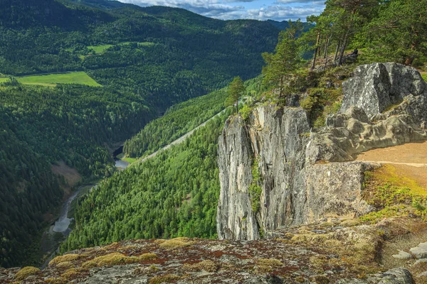 Ravnejuv cliff panoramic shot in Norway — Stock Photo, Image