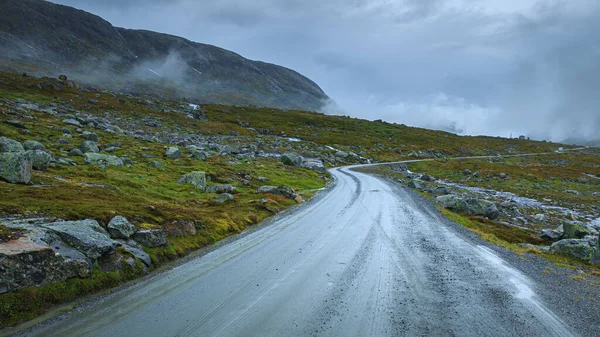 絵のように美しいノルウェー高速道路の道路の風景 — ストック写真