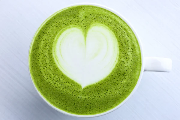 Japon Yeşil çay matcha ile Latte sanat