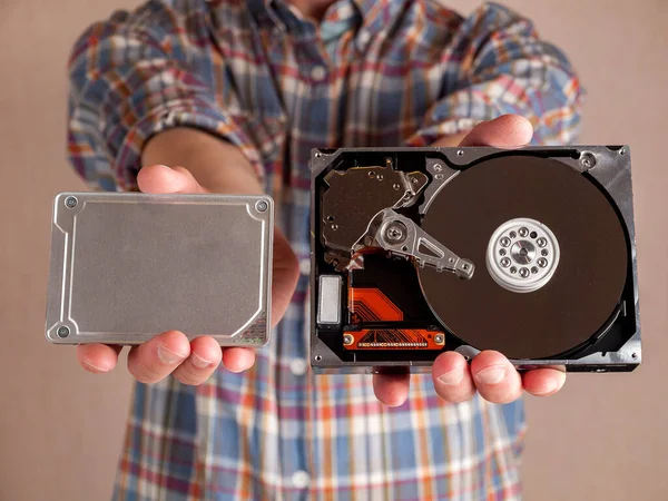 Different Types Computer Drives Hard Disk Drives Ssd Drives Different — Stock Photo, Image