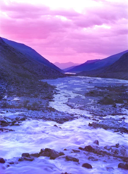 dağlar nehir Altay günbatımı