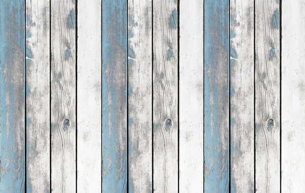 Wooden wall texture background, painted blue and nail — Stock Photo, Image