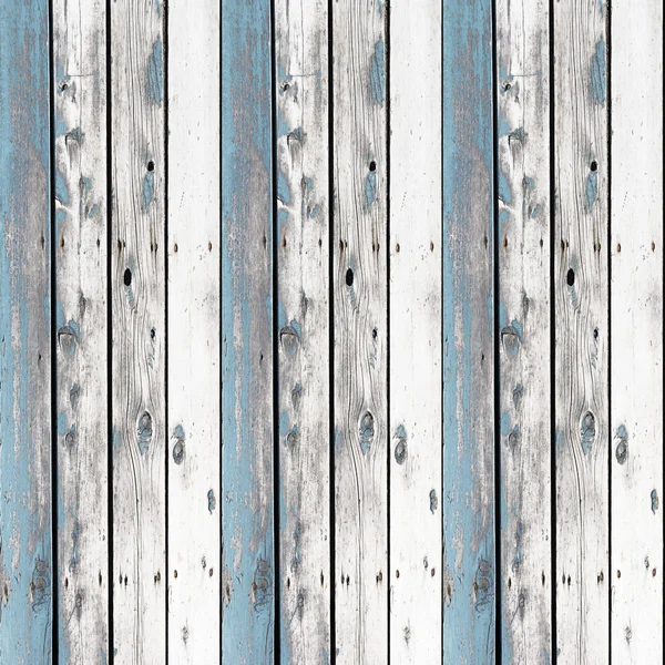 Holz Wand Textur Hintergrund, blau lackiert und Nagel — Stockfoto