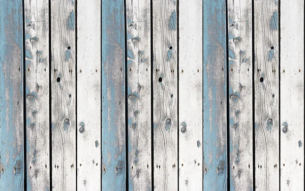 Wooden wall texture background, painted blue and nail — Stock Photo, Image