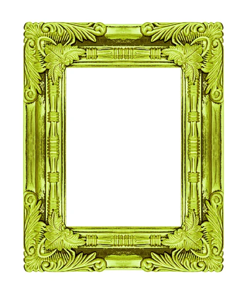 Immagine cornice verde isolato su sfondo bianco, percorso di ritaglio — Foto Stock