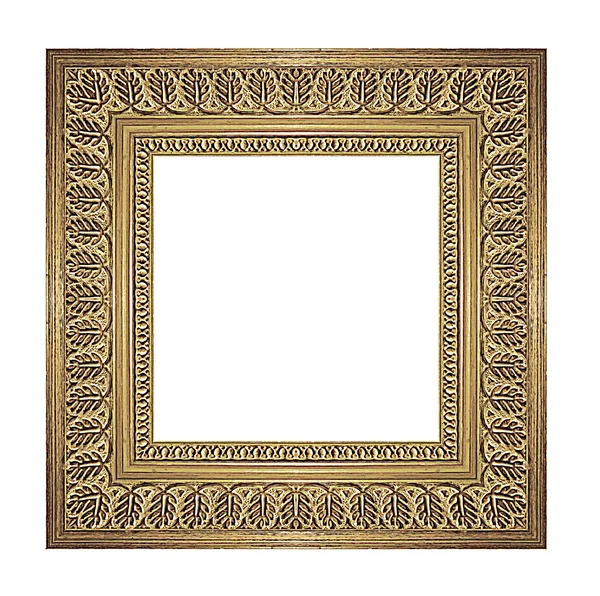 Golden frame isolated on white background, clipping path — Stock Photo, Image