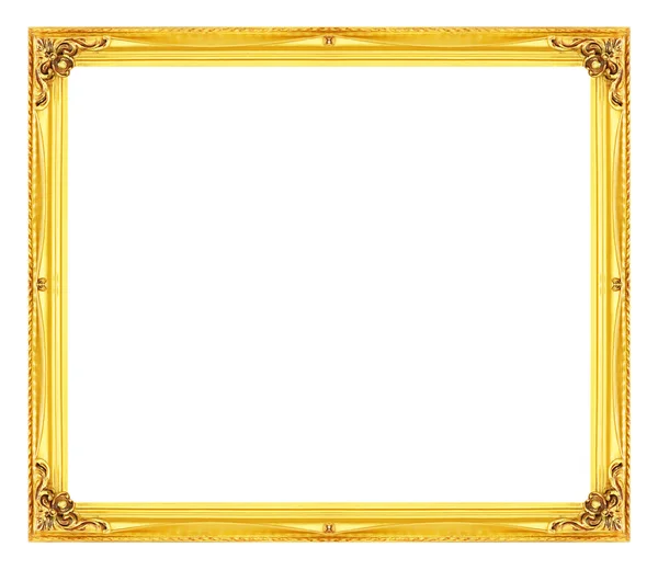 Antique picture golden frame isolated on white background — Stock Photo, Image