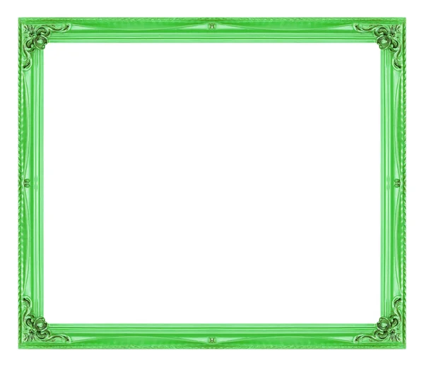 Antique picture green frame isolated on white background — Stock Photo, Image