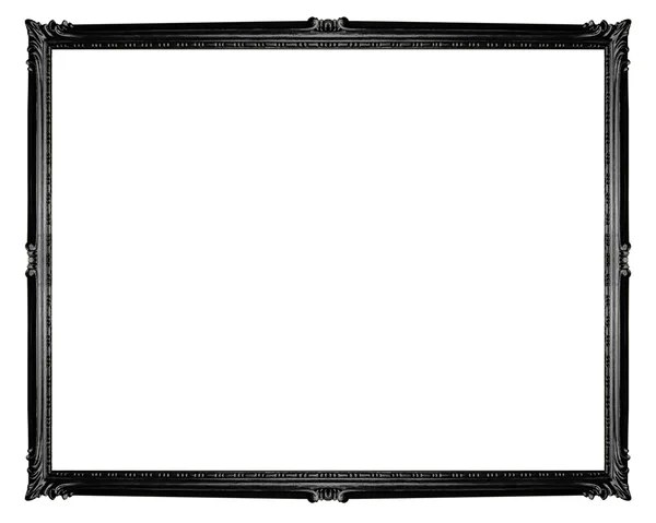 Чорна рамка ізольована на білому тлі, відсічний контур, горизонт — стокове фото