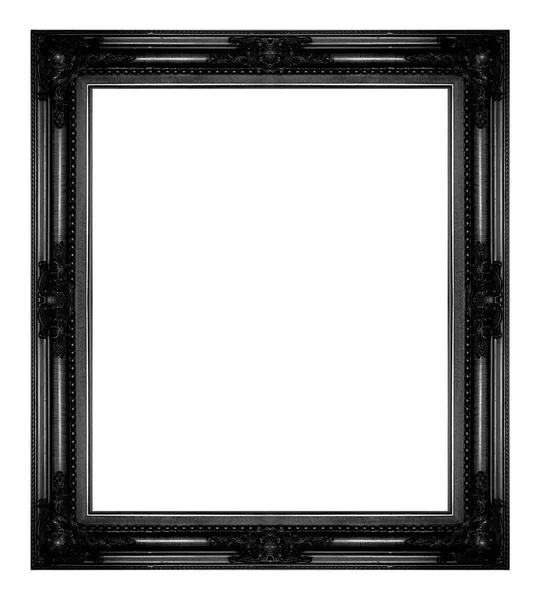 Antique black frame isolated on white background, clipping path — Stock Photo, Image