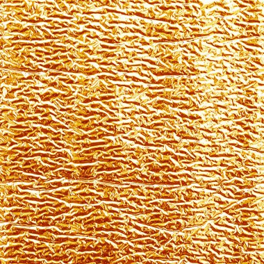 Parlak sarı altın folyo doku için arka plan ve gölge. Kırışık