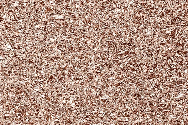 Textura de lámina brillante para fondo y sombra. Pliegue. Oro rosa — Foto de Stock