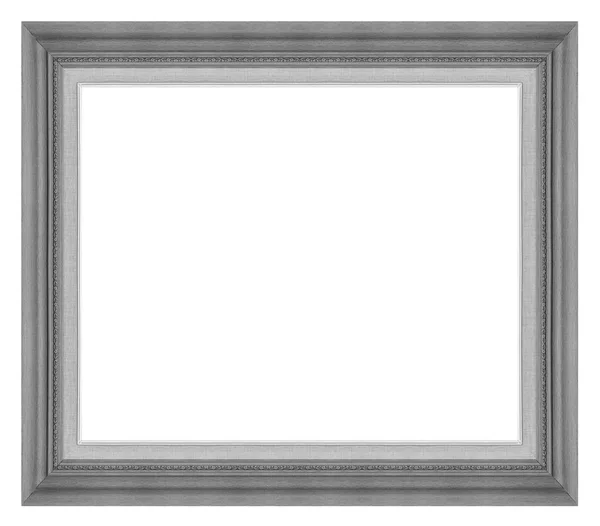 Antik bild grå träram isolerad på vit bakgrund, tr — Stockfoto
