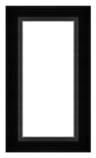 Antyczny obraz drewnianej ramie czarny na białym na białym tle, t — Zdjęcie stockowe