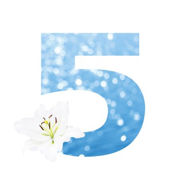 ışık s soyut yuvarlak bokeh arka plandan yapılan 5 sayısı