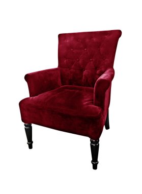 Beyaz arka plan, kırpma yolu eski lüks siyah kanepe.