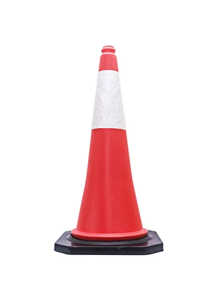 Traffic cone - barricade warning cones on white background, clip — Stock Photo, Image