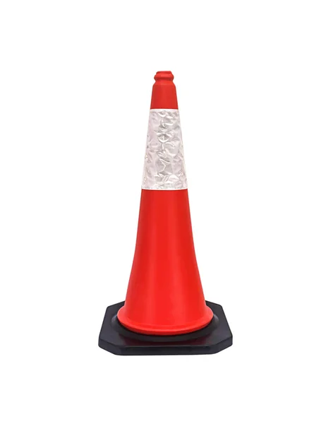 Traffic cone - barricade warning cones on white background, clip — Stock Photo, Image