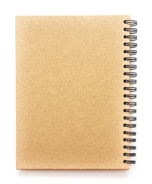 Notizbuch auf weißem Hintergrund recyceln — Stockfoto