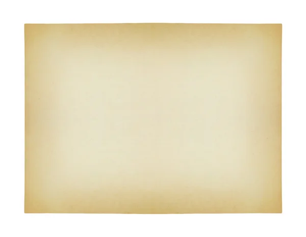 Vecchia carta isolata su sfondo bianco, con percorso di ritaglio — Foto Stock