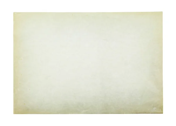 Vieux papier isolé sur fond blanc, avec chemin de coupe . — Photo