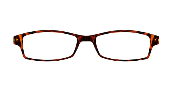 Brown glasses isolated on white with clipping paths for the fram — Stock Photo, Image