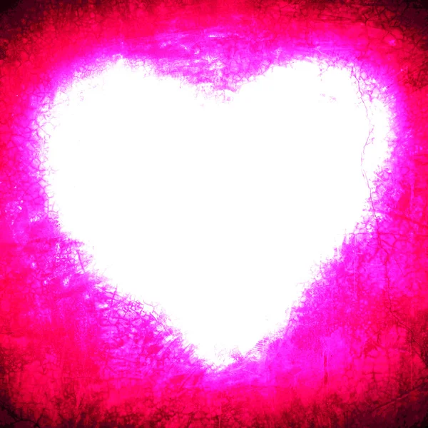 Grunge frame , heart shape pink color, Valentines Day