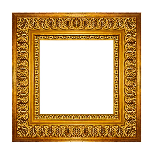 Golden frame isolated on white background, clipping path — Stock Photo, Image