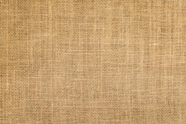 Kahverengi keten kumaş dokusu veya arkaplan, yatay şekil