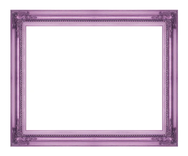 アンティーク紫額縁白い背景、clipp の分離 — ストック写真