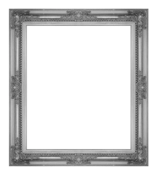 Antique gray frame isolated on white background, clipping path — Stock Photo, Image