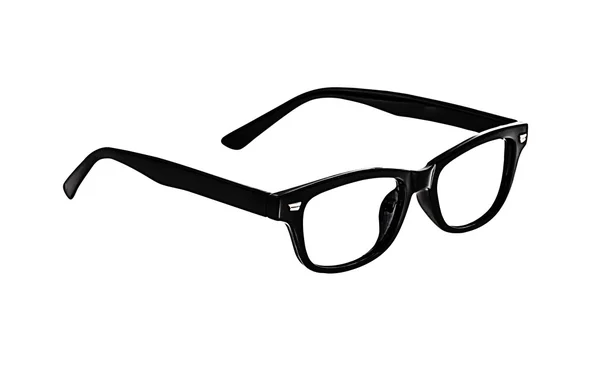 Schwarze Gläser auf weißem Hintergrund, kein Glas — Stockfoto