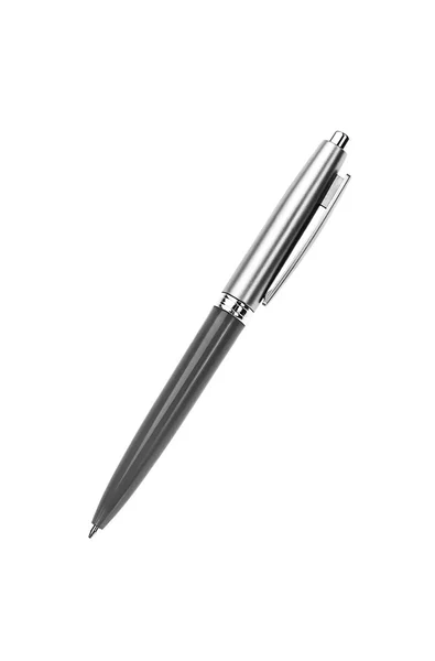 Gray silver pen isolated on white — Stock Photo, Image