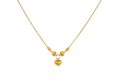 Beyaz, closeup izole Altın Zincir kolye