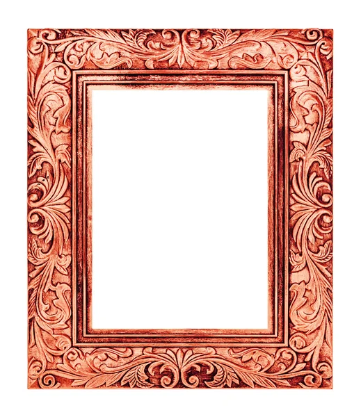 Antiek bruin frame geïsoleerd op witte achtergrond, knippad — Stockfoto