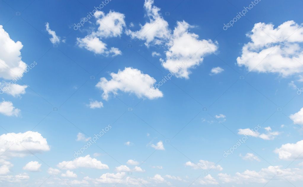 white clouds and blue sky 