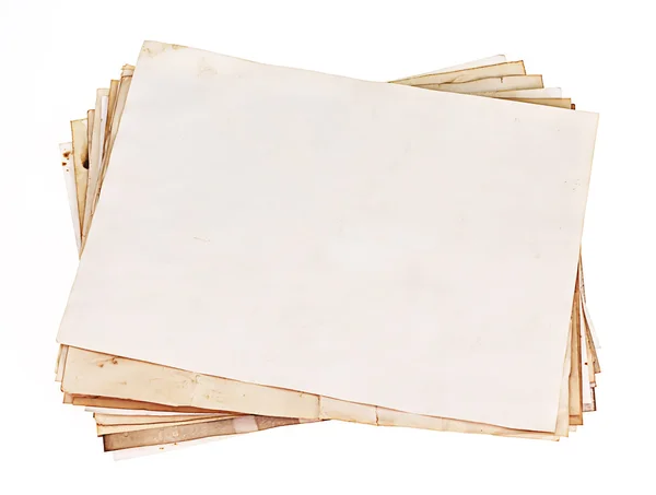 Vieux papier sur fond blanc — Photo