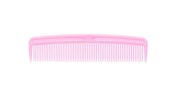 Рожевий пензель для волосся на білому тлі . — стокове фото