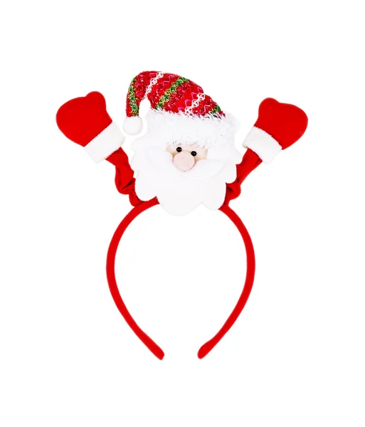 Santa headband isolado no fundo branco — Fotografia de Stock