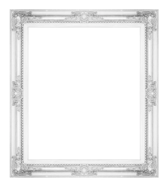 Antique gray frame isolated on white background, clipping path — Stock Photo, Image