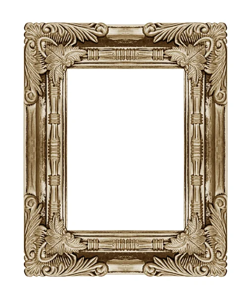 Zlatý rám izolované na bílém pozadí — Stock fotografie