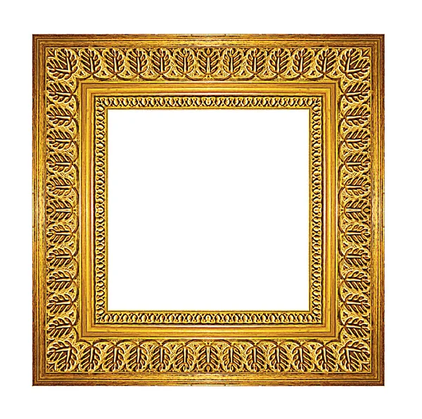 Golden frame isolated on white background, clipping path — Stock Photo, Image