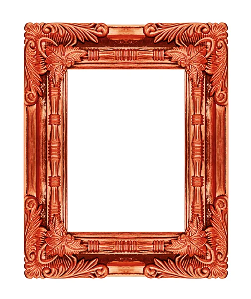 Picture  brown frame isolated on white background, clipping path — Stock Photo, Image