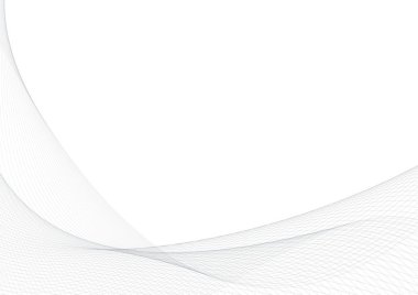 Beyaz arkaplanda soyut gri dalgalı çizgiler