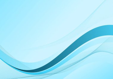 abstract light blue wave background with flowing line