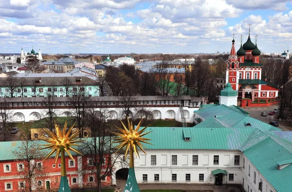 Widok z góry starego miasta Yaroslavl — Zdjęcie stockowe