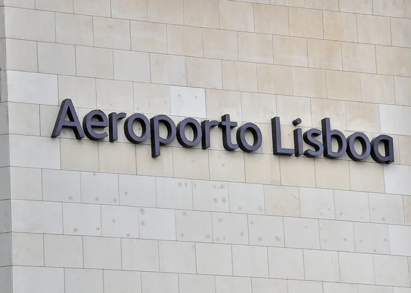 Segno aeroporto di Lisbona — Foto Stock