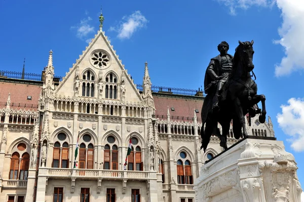 Estátua do Conde Gyula Andrassy, Budapeste. Hungria — Fotografia de Stock