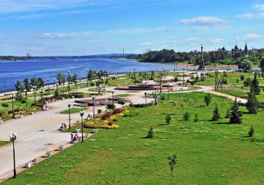 Yaroslavl şehir parkının Üstten Görünüm