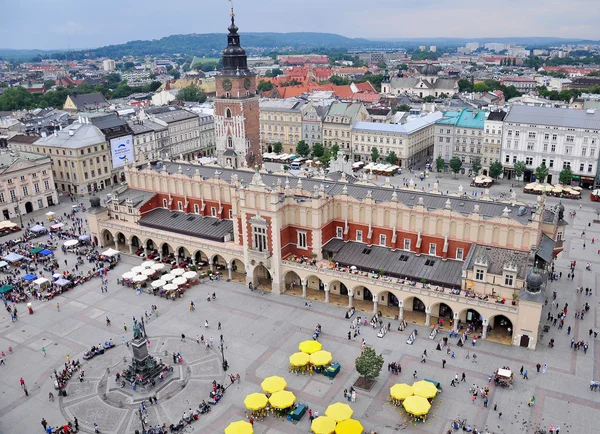 Piazza del Mercato della Città Vecchia di Cracovia, Polonia — Foto Stock